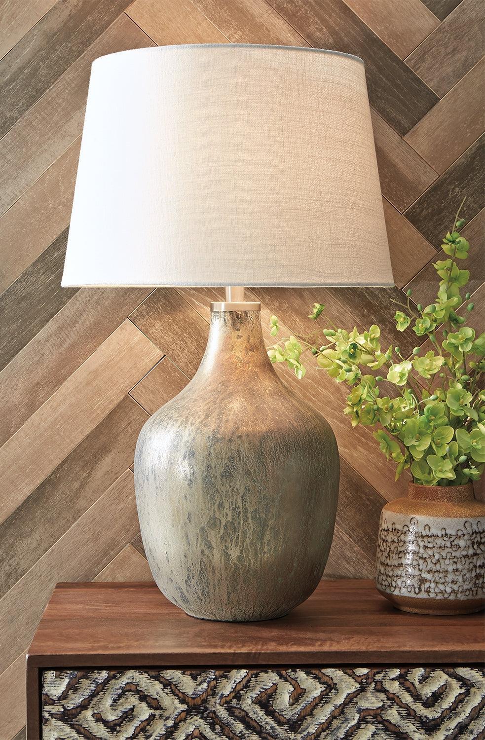 Mari Gray Gold Finish Table Lamp
