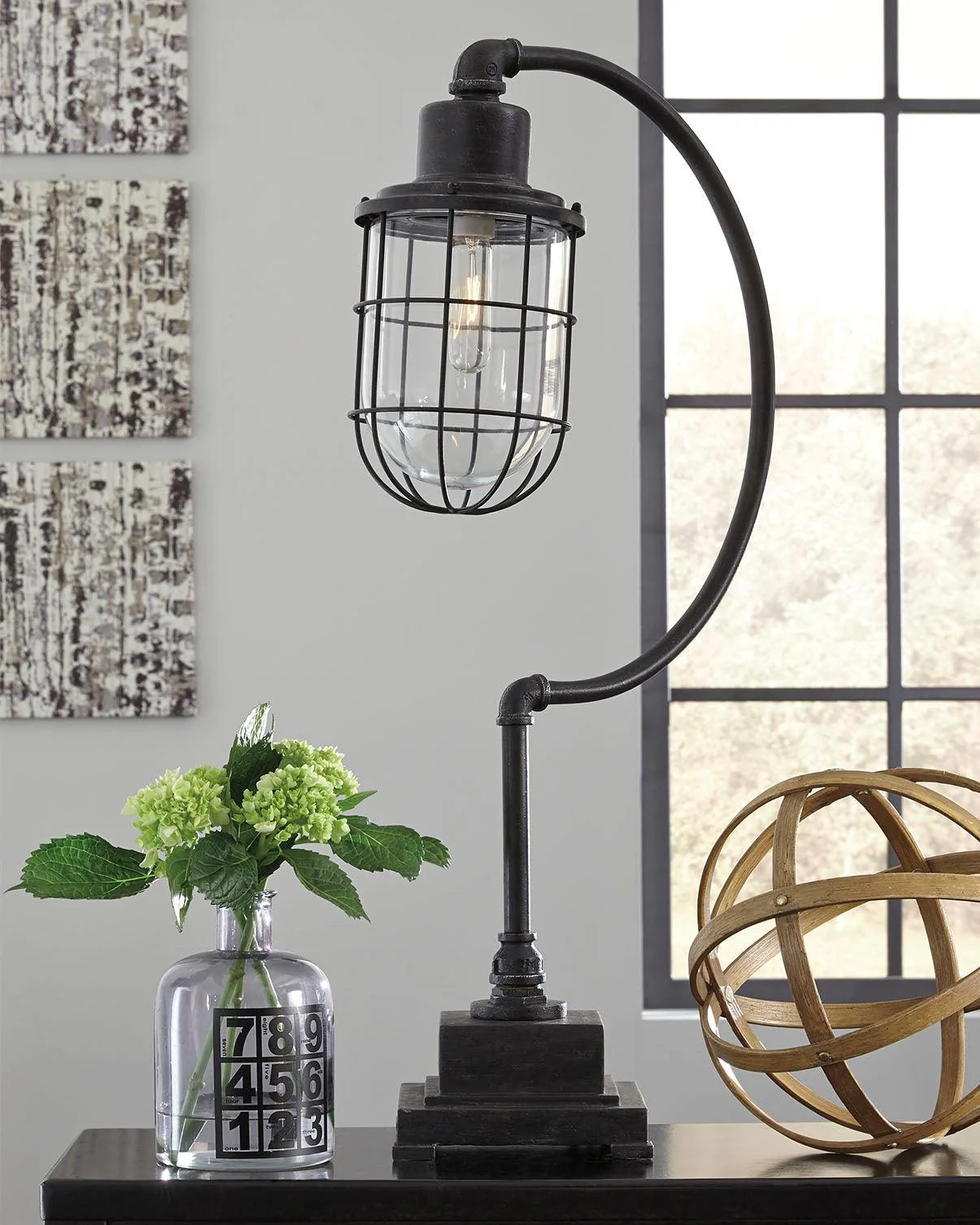 Jae Antique Black Desk Lamp