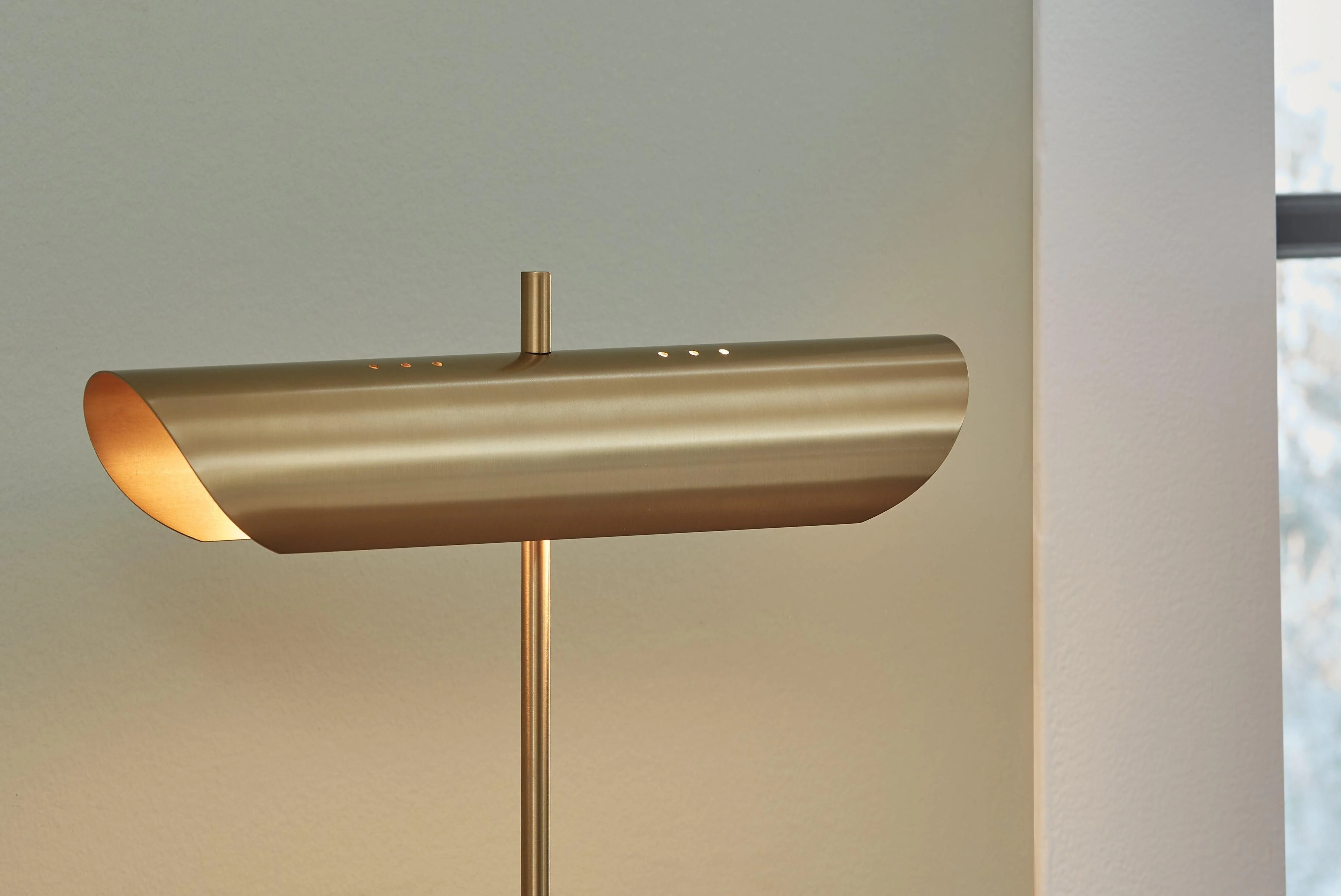 Rowleigh Gold Finish/White Desk Lamp - Image 3