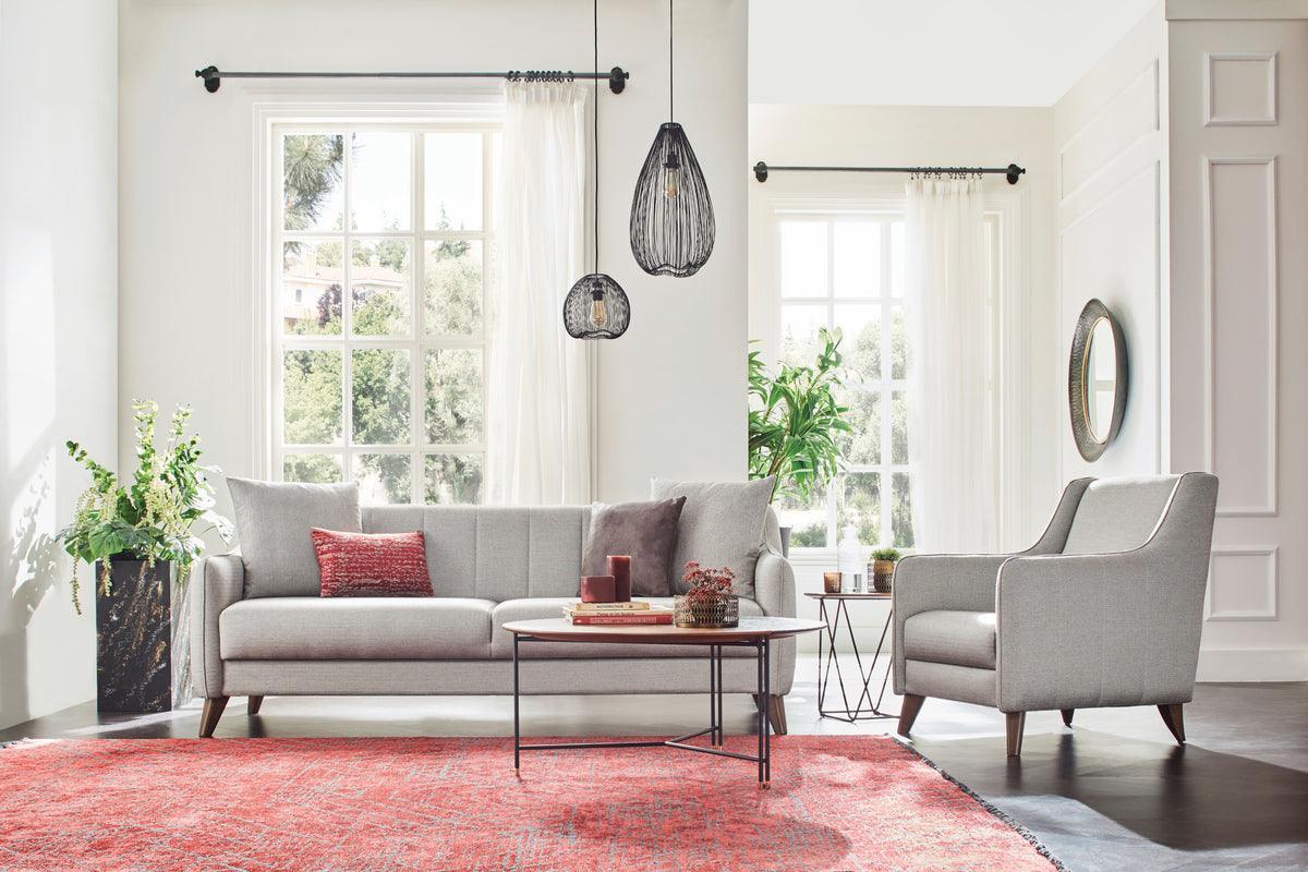 Fabia Light Gray Armchair - Image 2
