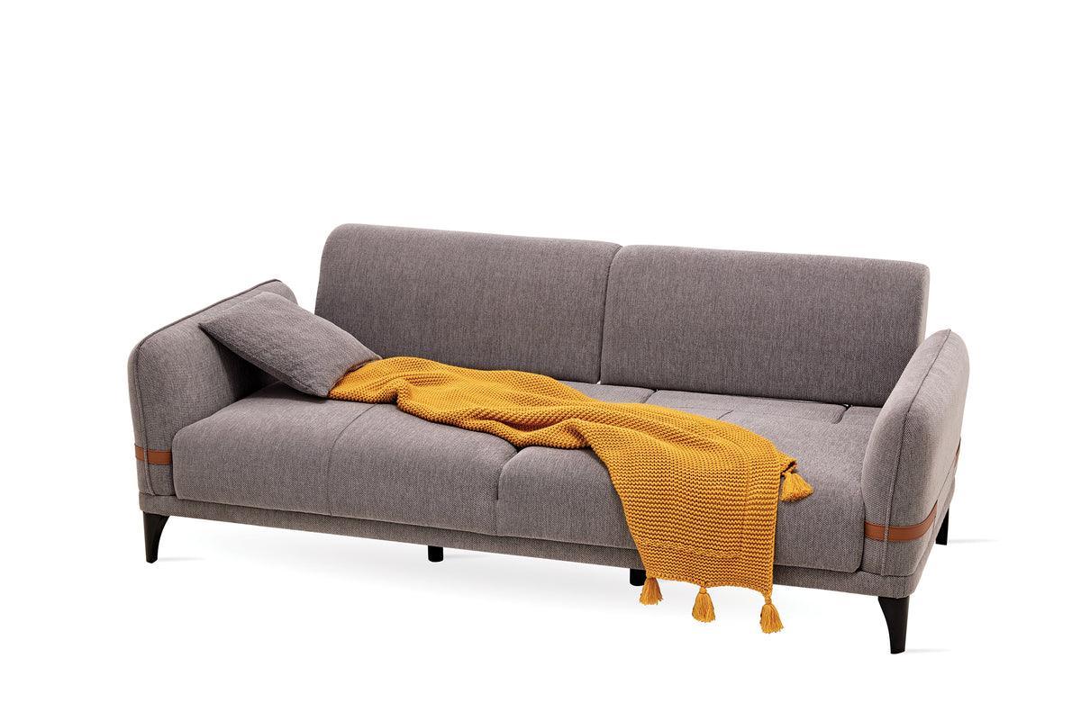Linz Gray 3-Seater Sofa Bed - Image 3