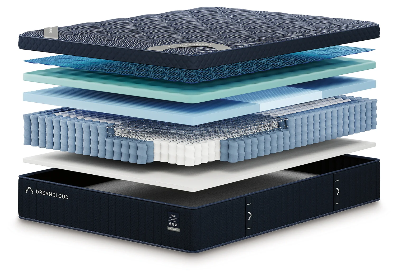 DreamCloud Luxe Hybrid White King Mattress - Image 3
