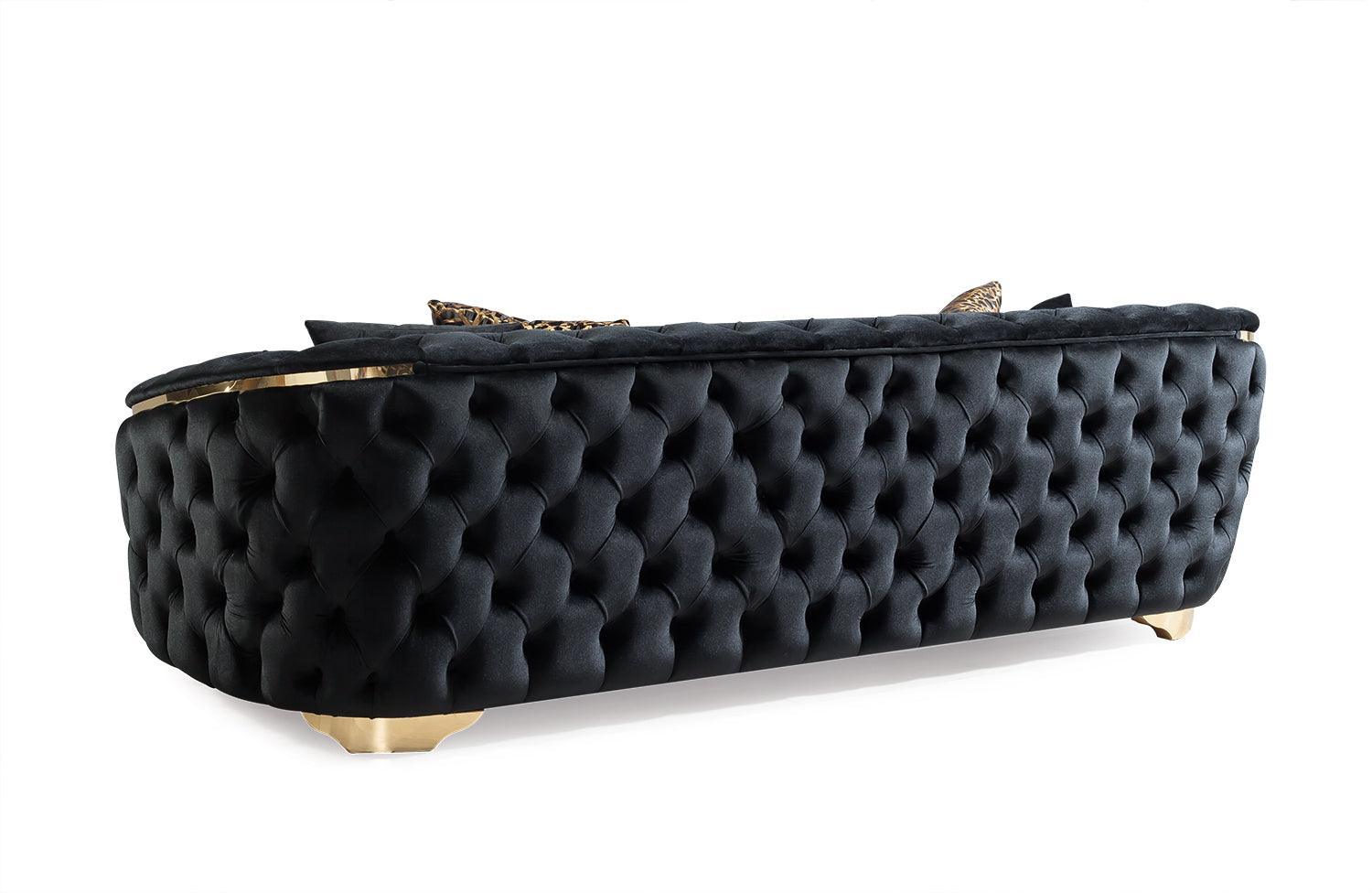Scarlett Black Velvet Sofa & Loveseat - Image 2