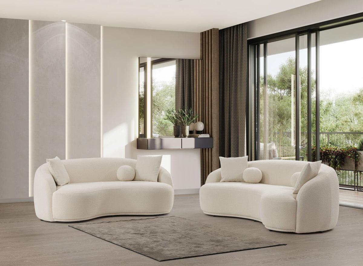Emily Ivory Boucle Sofa 91" & Loveseat 81" - Image 2