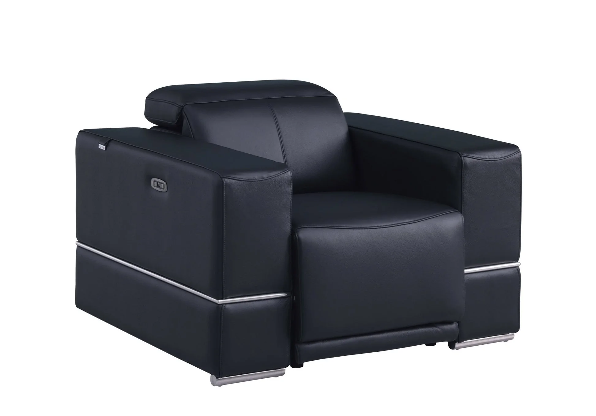 Franco Black Leather Reclining Set - Image 3