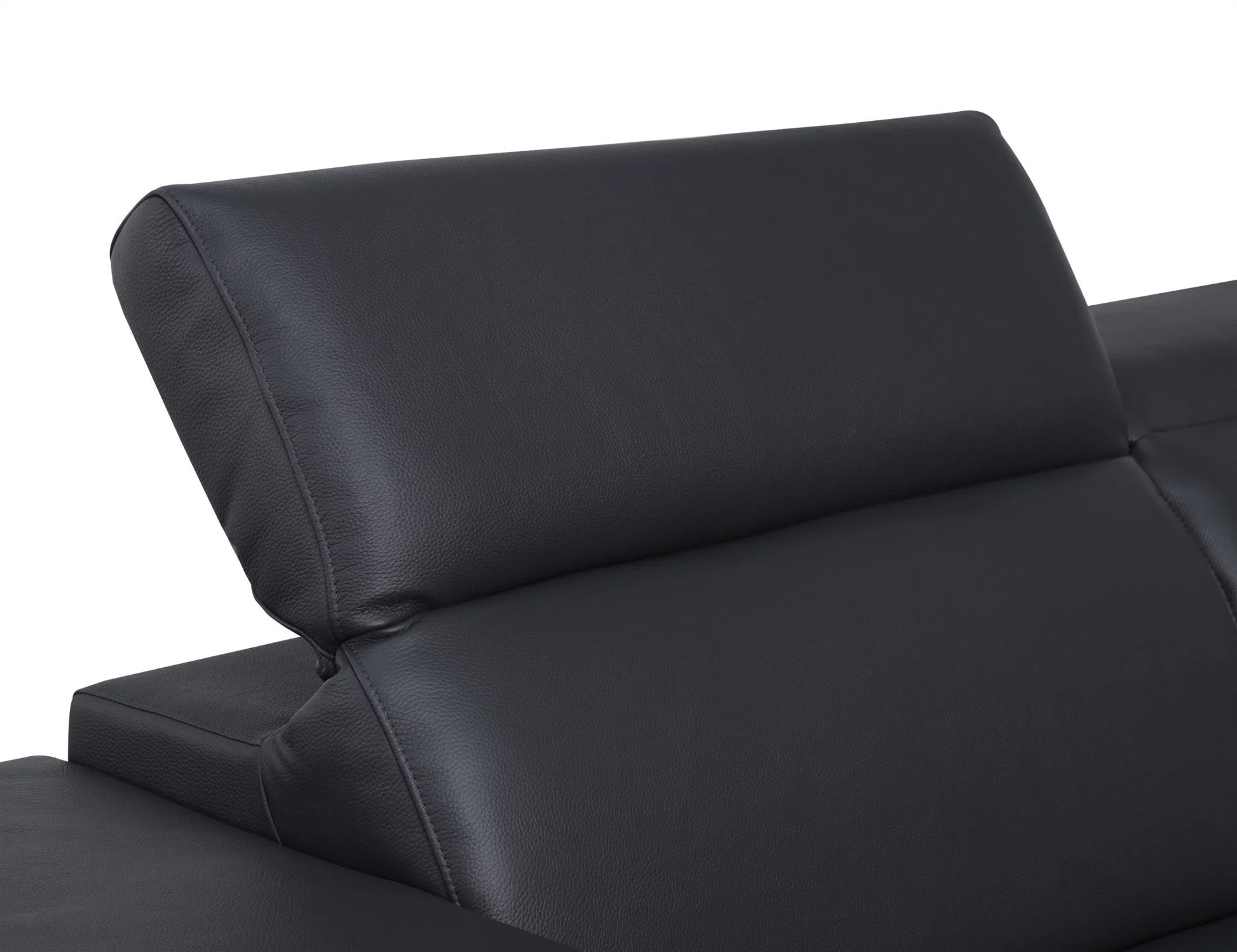Favo Black Leather Sectional - Image 2