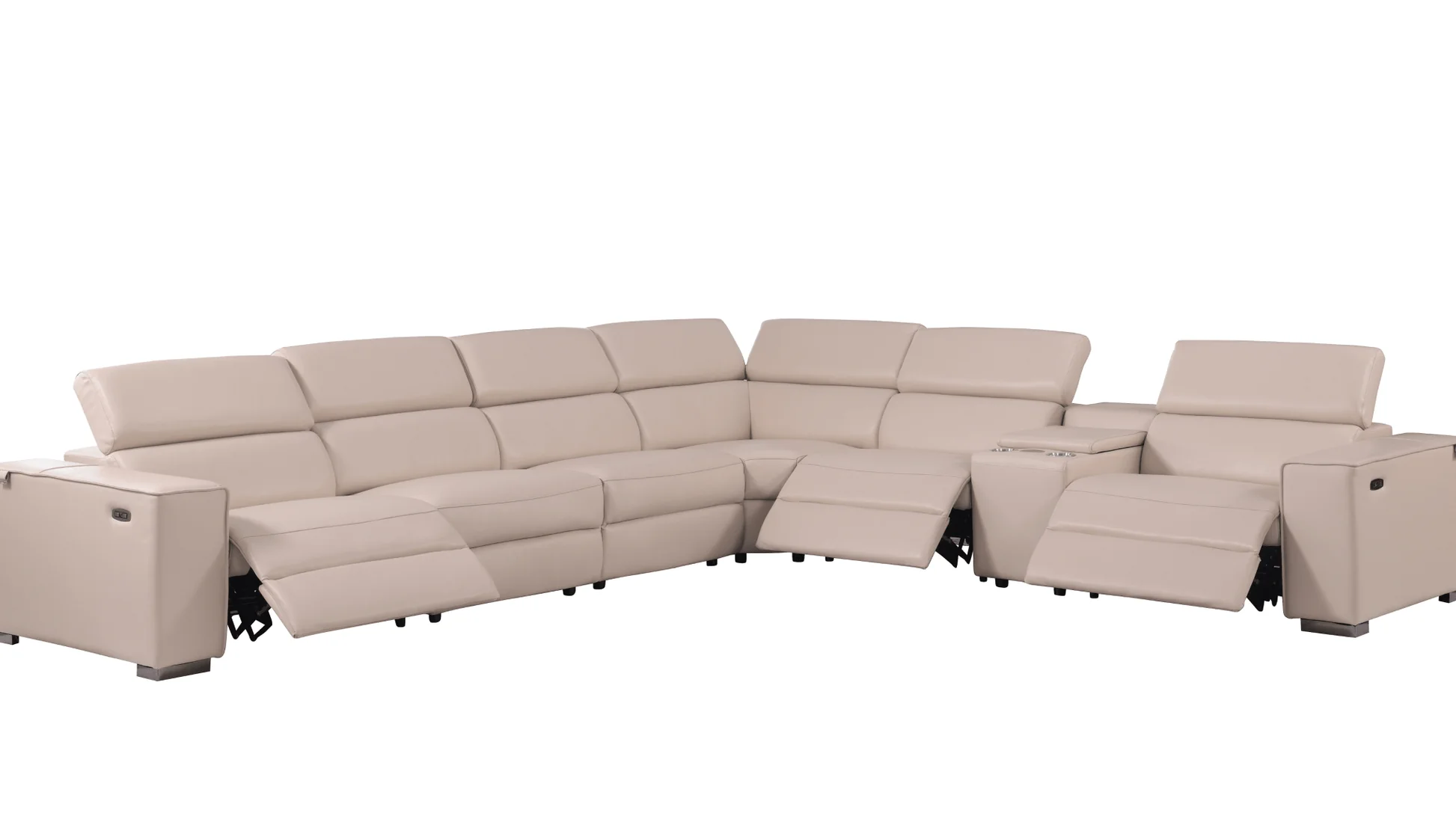 Picasso Beige 7-Piece Power Reclining Sectional - Image 2