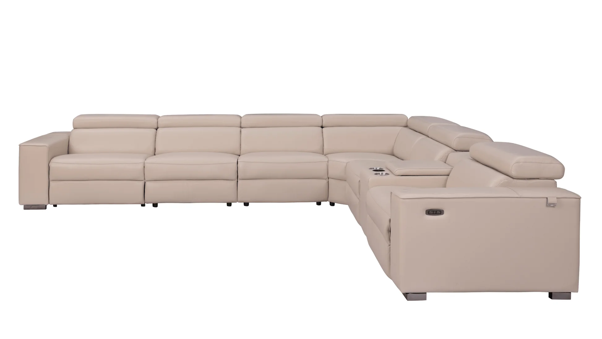 Picasso Beige 7-Piece Power Reclining Sectional - Image 3