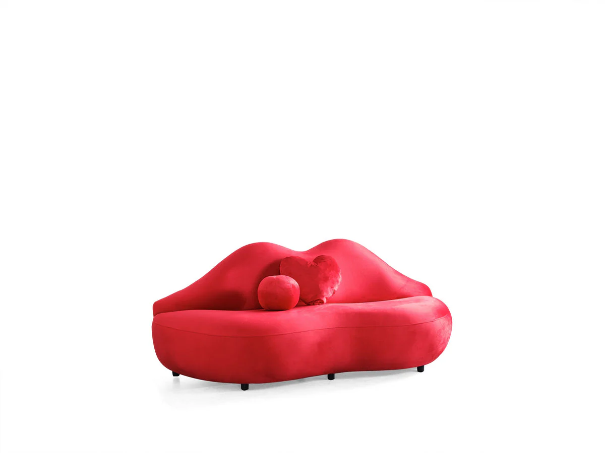 Audrey Red Velvet Loveseat 81" - Image 2