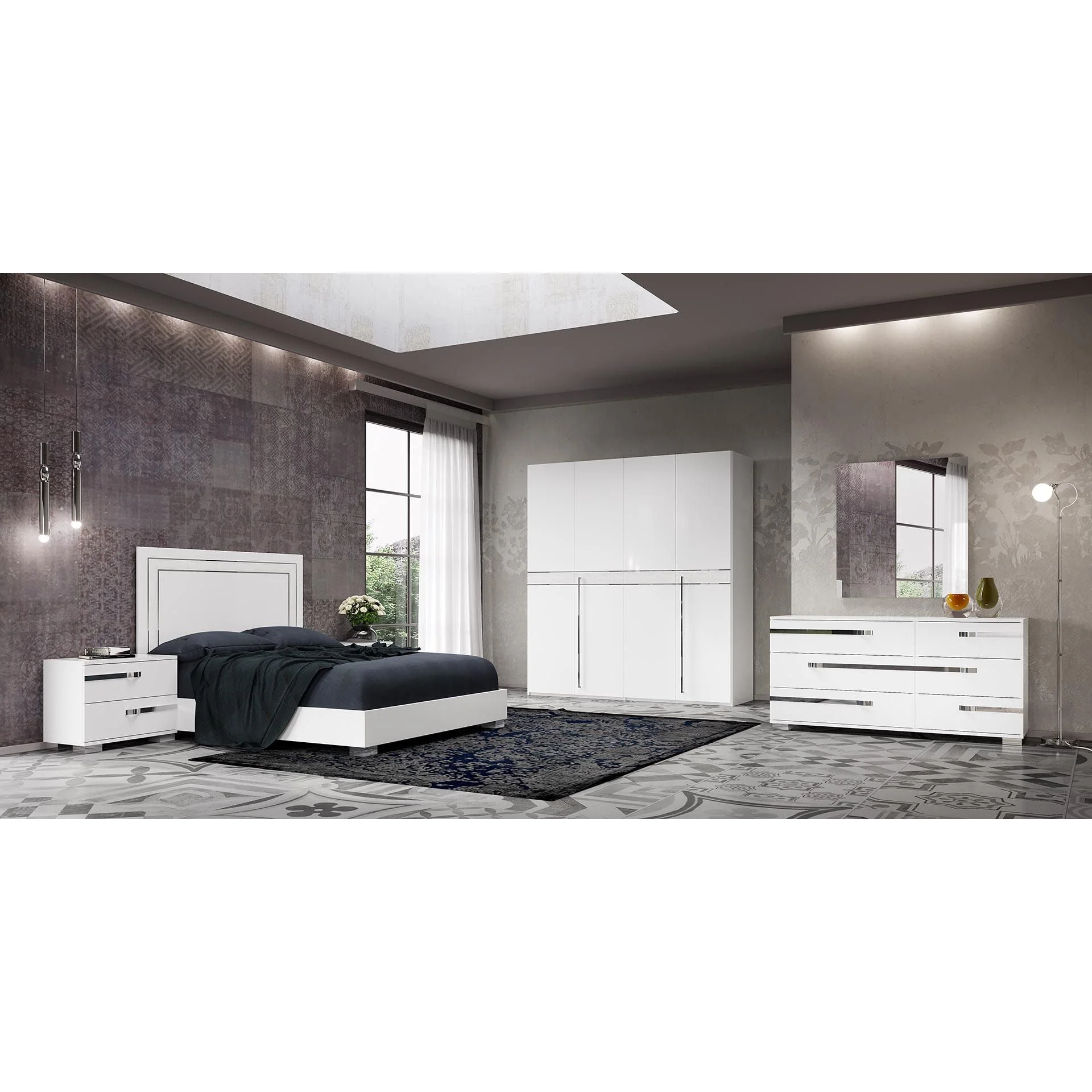 Volare Croco White Nightstand - Image 2