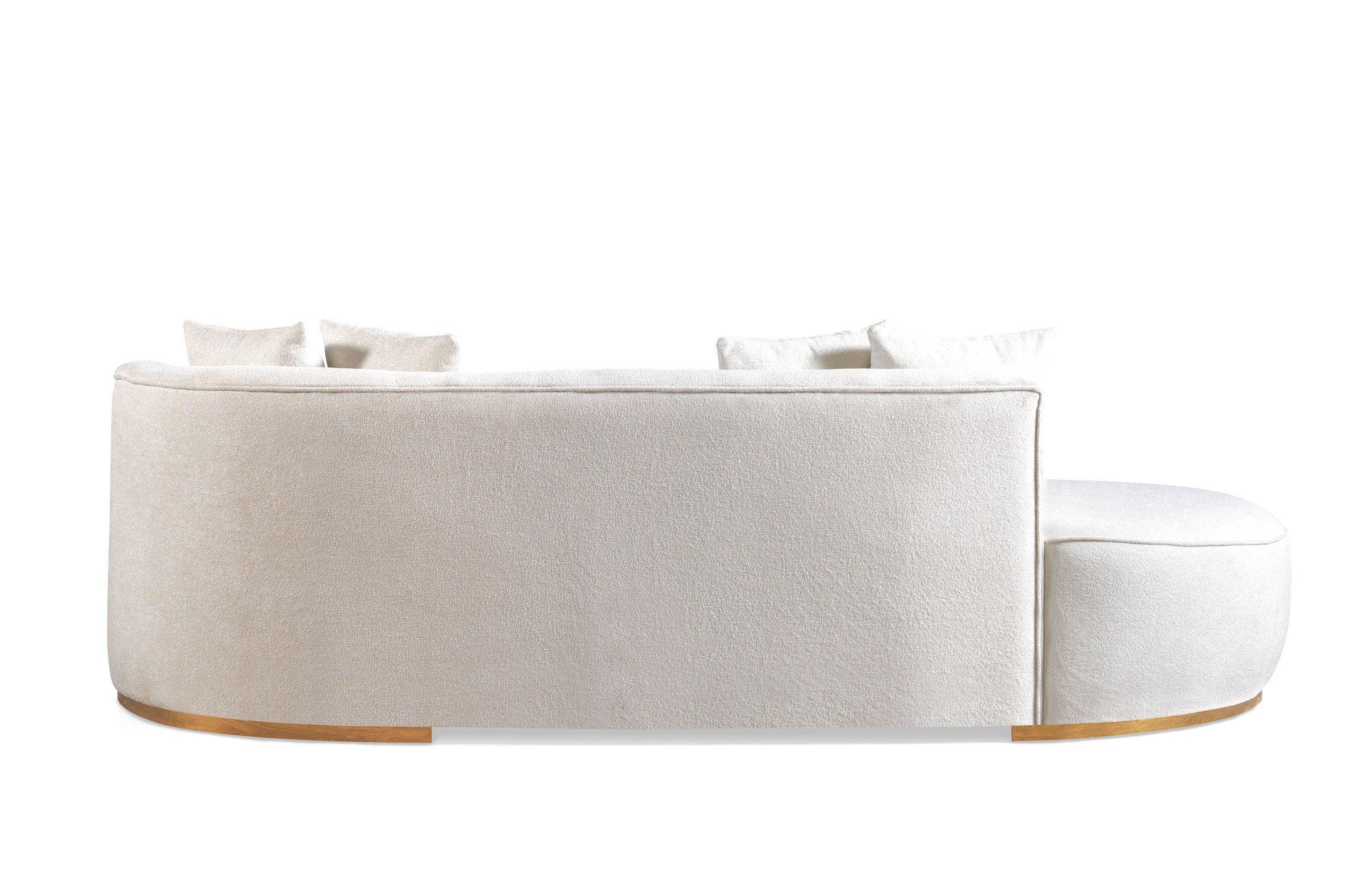 Sophia Ivory Boucle Chaise Lounge - Image 2