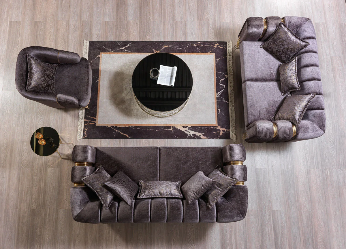 Ella Smoke Velvet Chair - Image 3