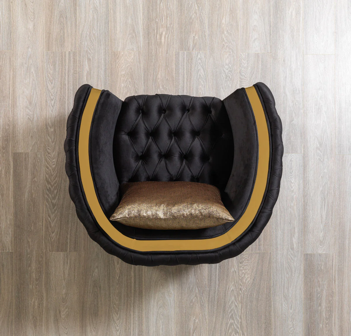 Sofia Black Velvet Chair - Image 3