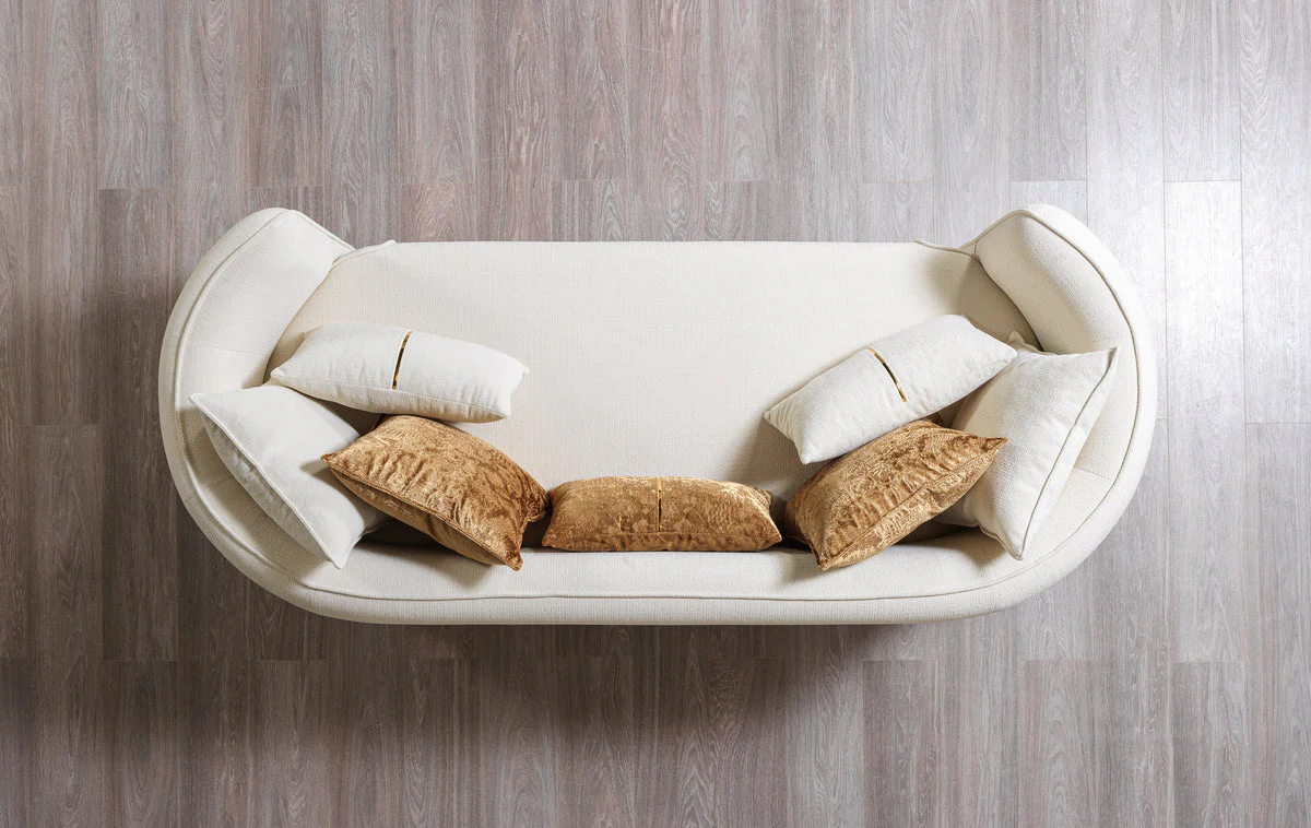 Lilith Ivory Velvet Loveseat 82" - Image 3