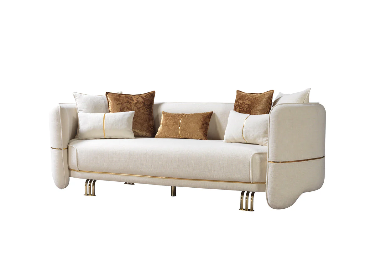 Lilith Ivory Velvet Sofa 94" - Image 3