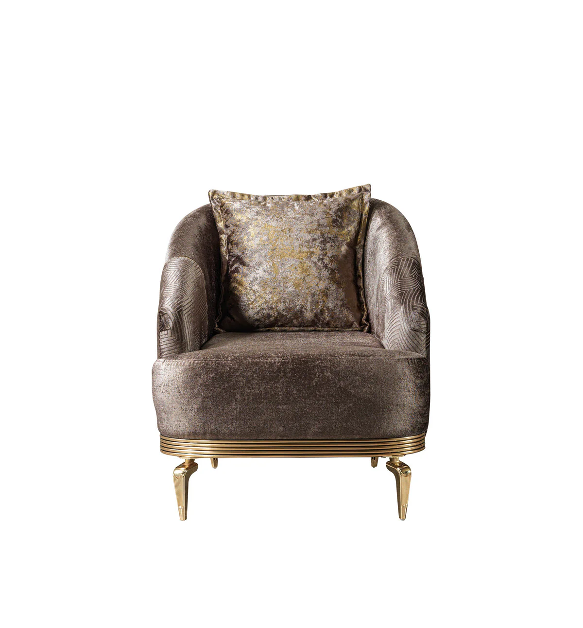 Ella Coffee Velvet Chair - Image 2