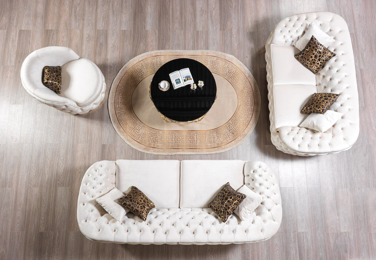 Scarlett Ivory Velvet Chair - Image 3
