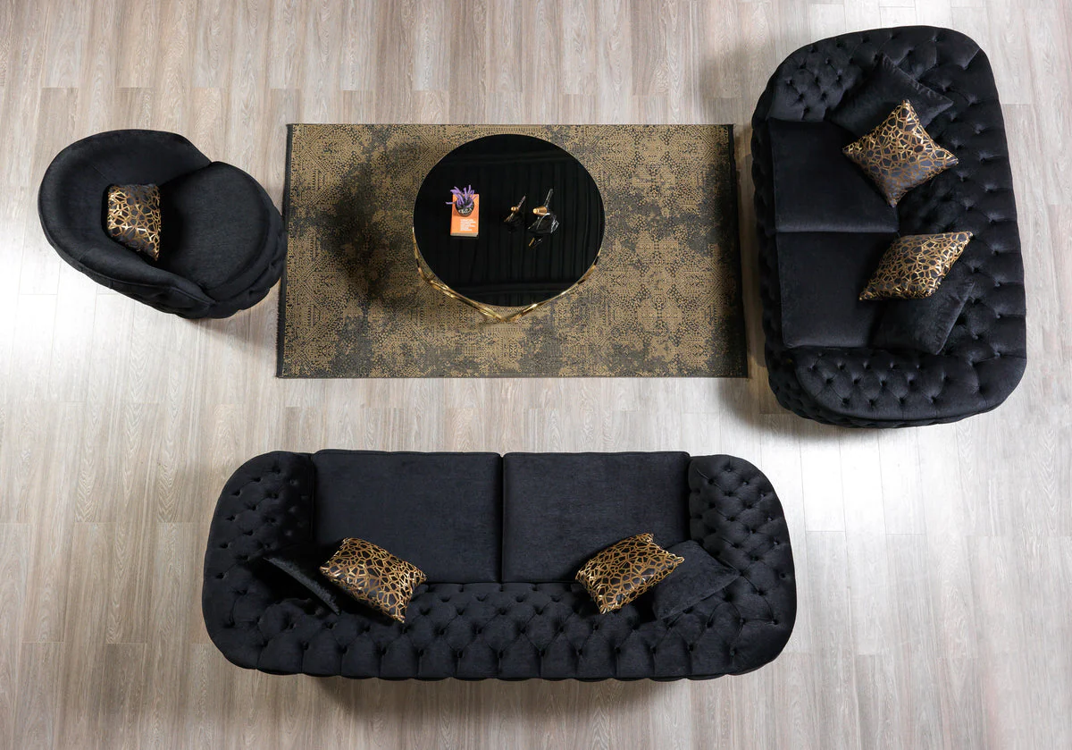 Scarlett Black Velvet Chair - Image 3
