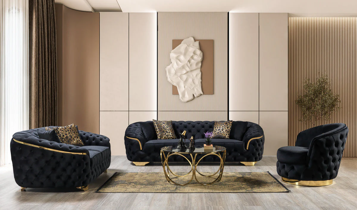 Scarlett Black Velvet Chair - Image 2