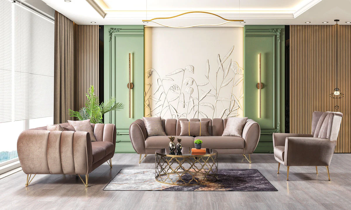 Bianka Coffee Velvet Chair - Image 2