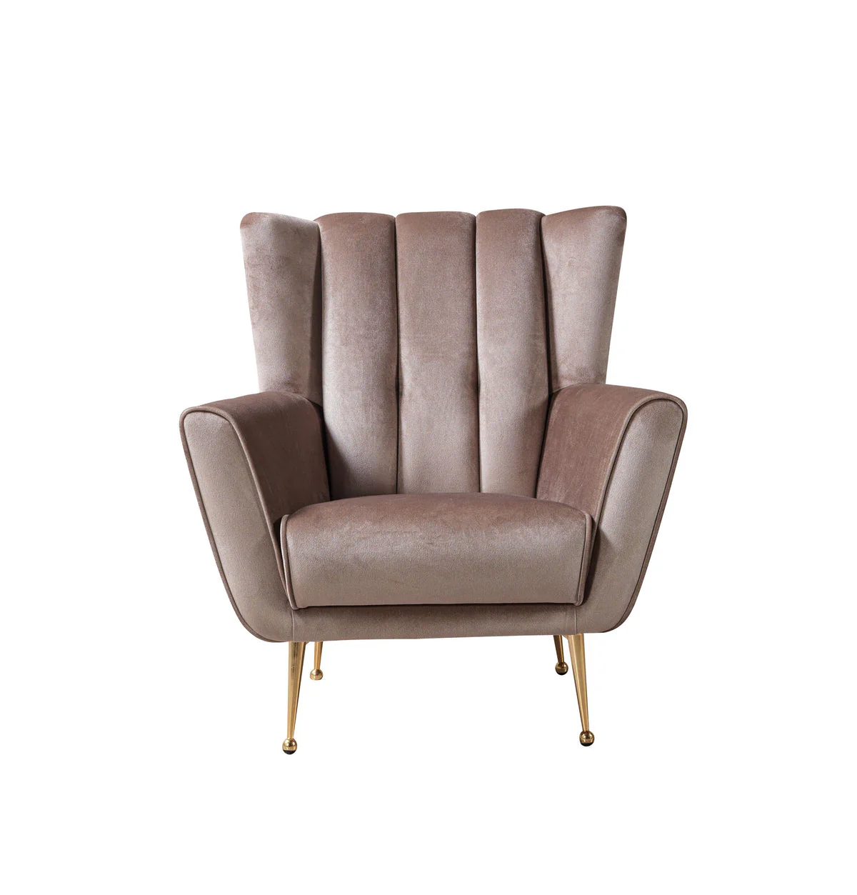 Bianka Coffee Velvet Chair - Image 3