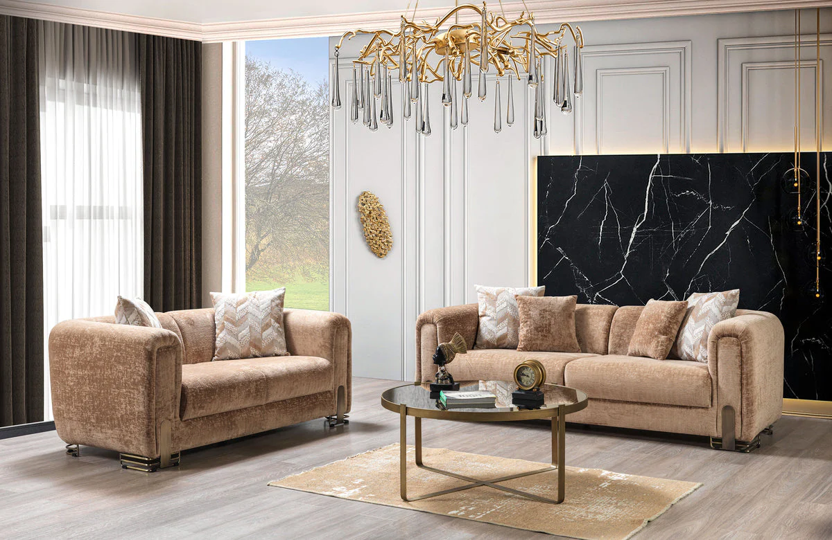 Ameena Coffee Boucle Sofa 93" & Loveseat 71" - Image 2