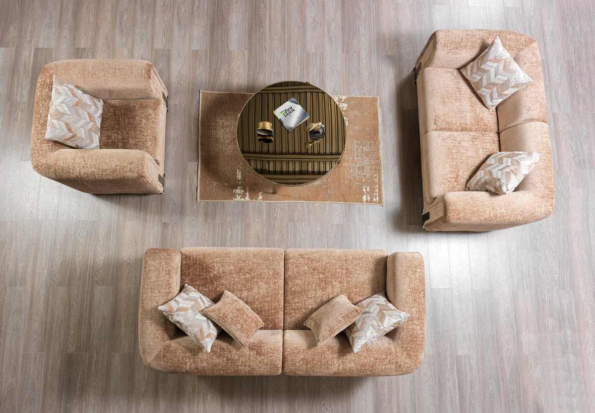 Ameena Coffee Boucle Chair - Image 3
