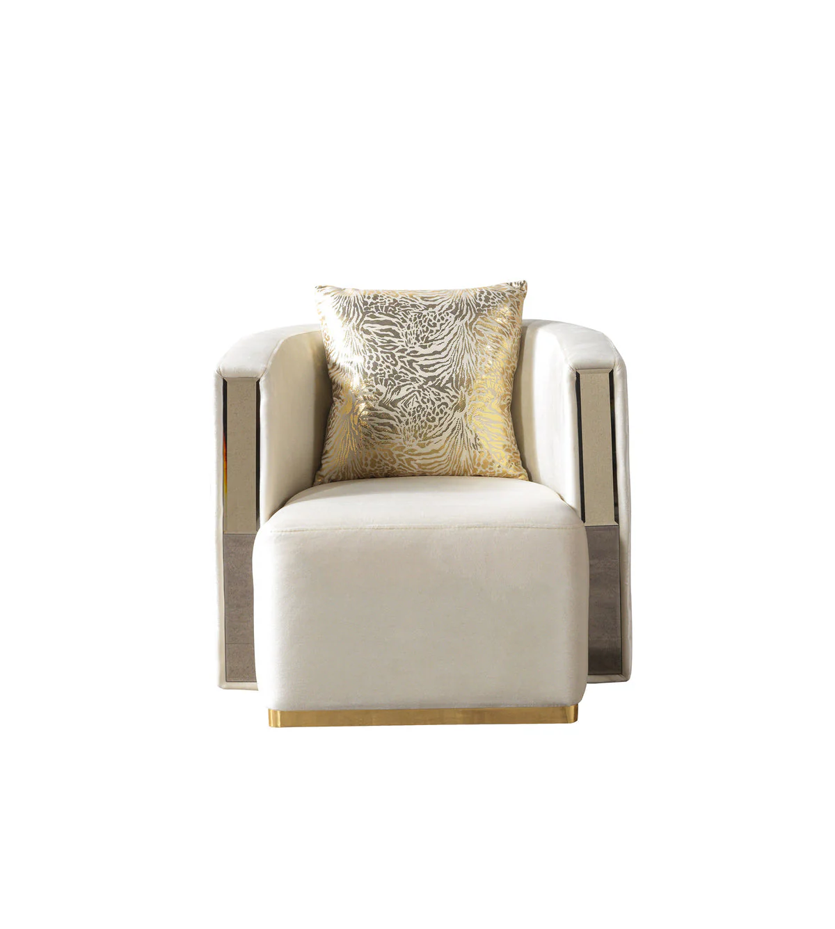 Belly Ivory Velvet Chair - Image 2