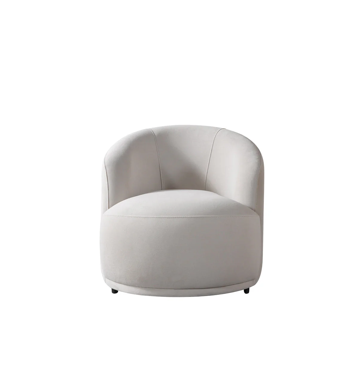 Emily Ivory Velvet Accent Chair - Image 2