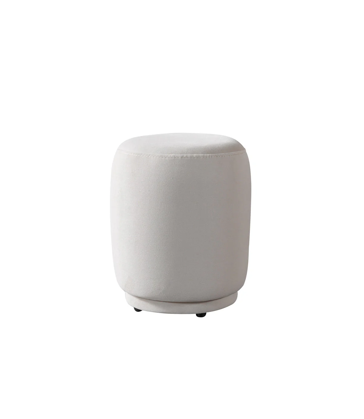 Ava Ivory Velvet Stool - Image 1