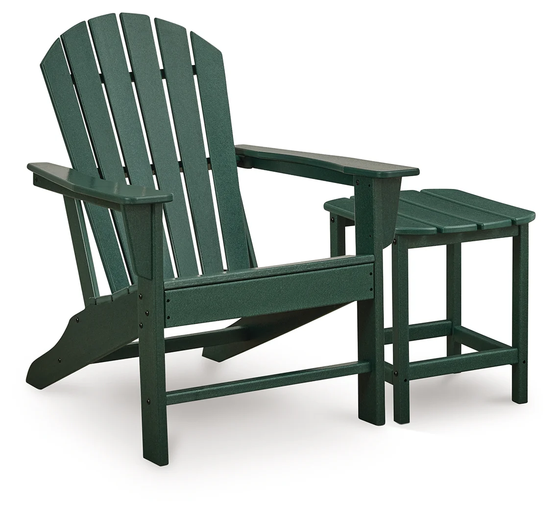 Sundown Green Shores Adirondack Chair with End table - Image 2
