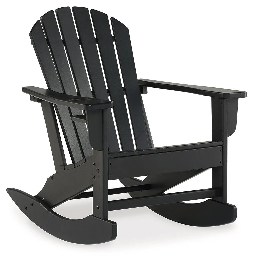 Sundown Treasure Black Outdoor Rocking Chair - Image 2