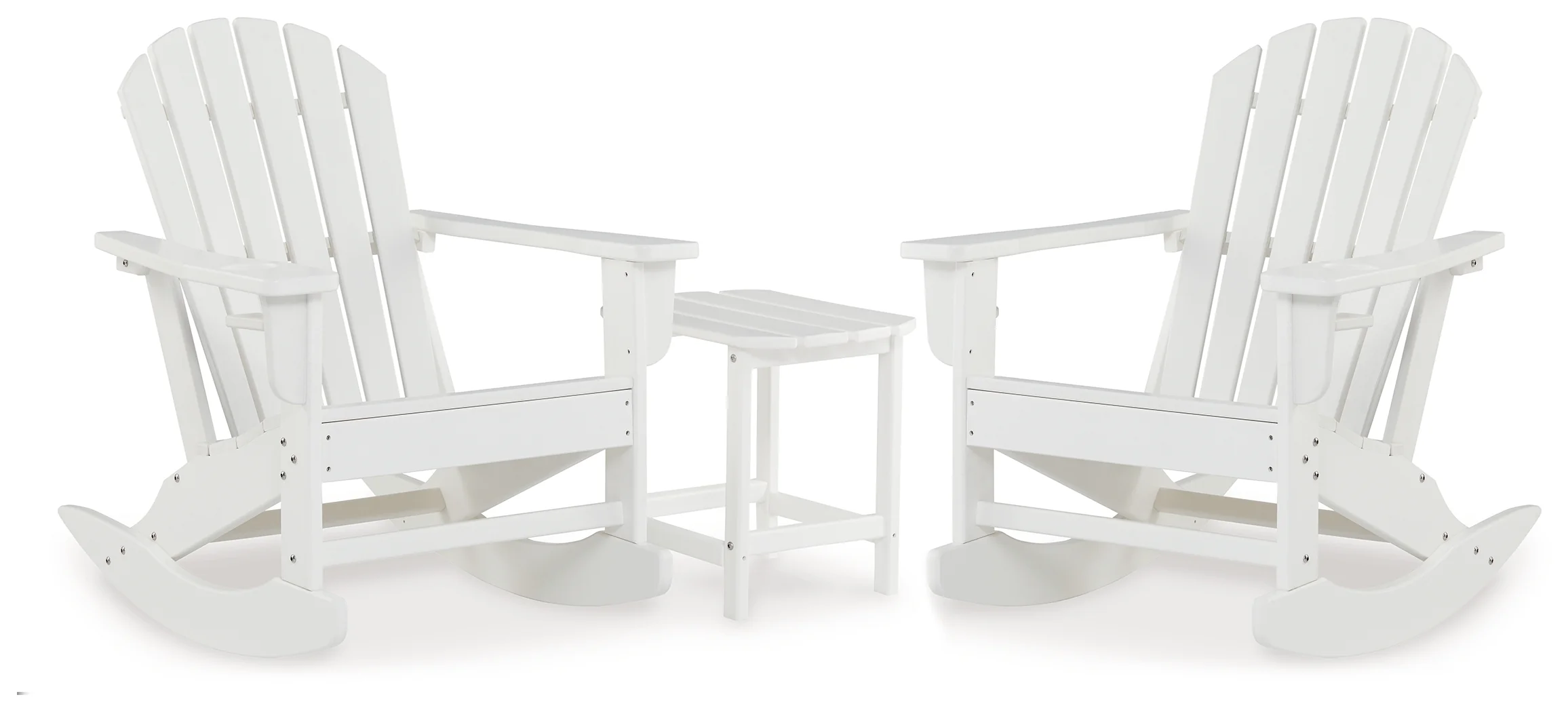 Sundown White Treasure 2 Outdoor Chairs with End Table - Image 2