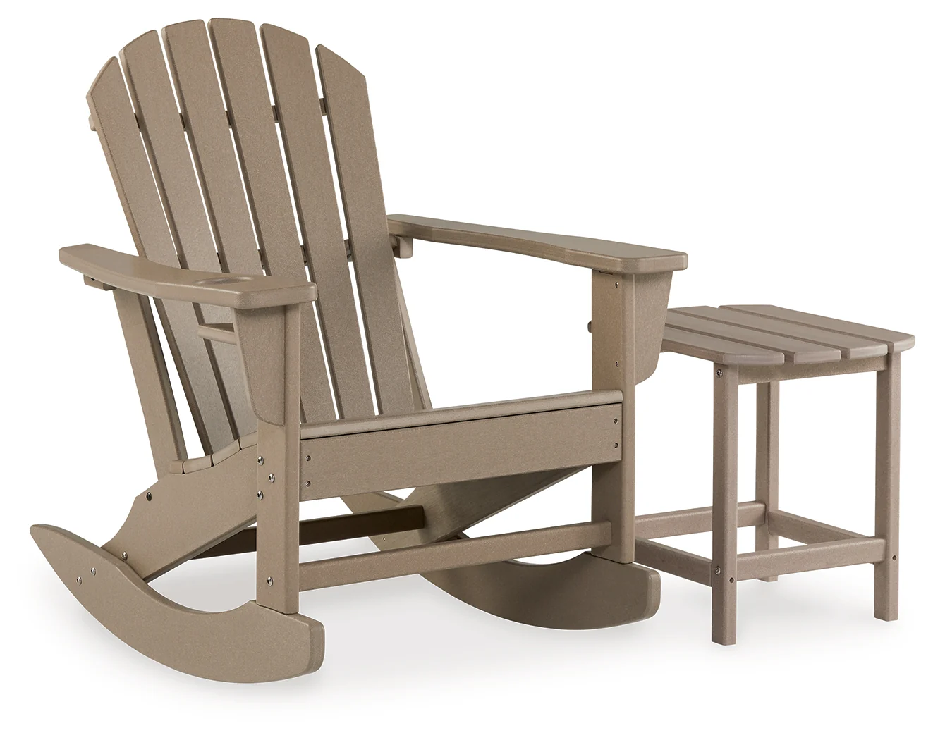 Sundown Driftwood Treasure Outdoor Chair with End Table - Image 2