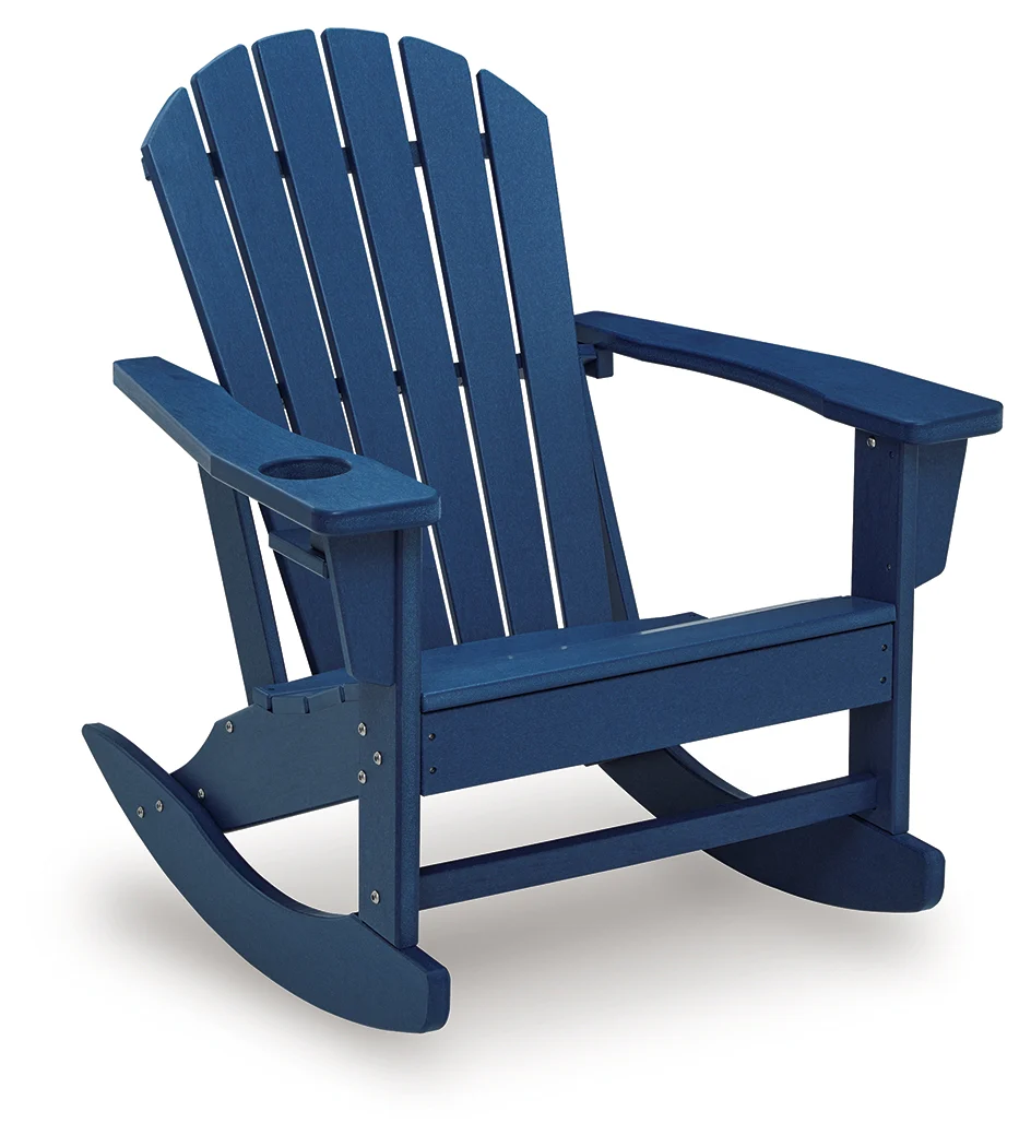 Sundown Shores Blue Outdoor Rocking Chair - Image 2