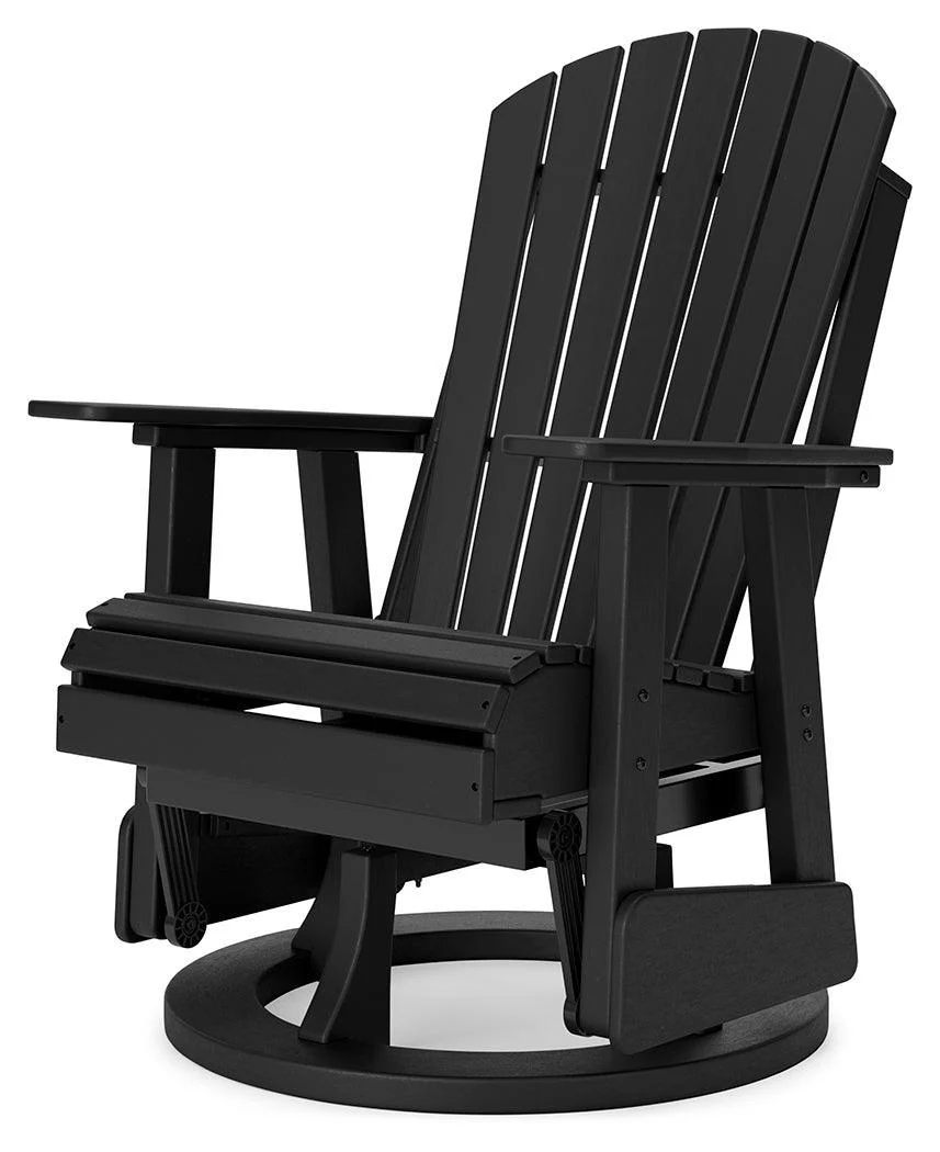 Hyland Wave Black Outdoor Swivel Glider Chair - Image 3