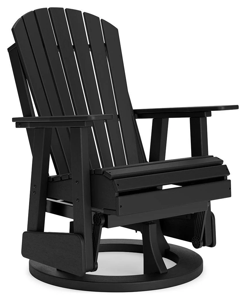 Hyland Wave Black Outdoor Swivel Glider Chair - Image 2