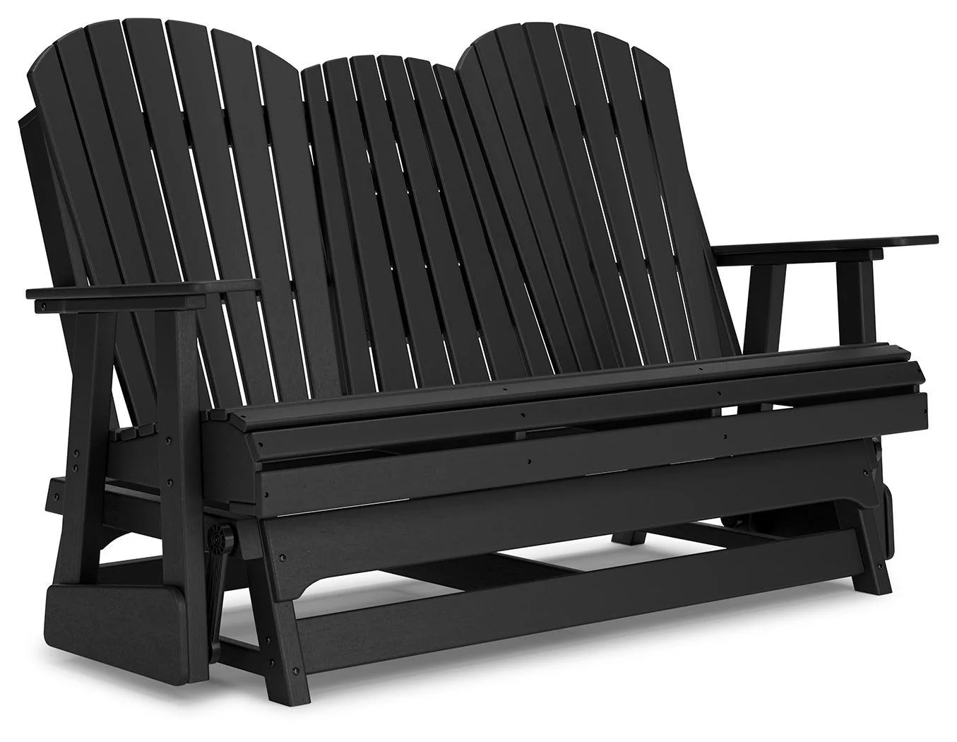 Hyland Wave Black Outdoor Glider Loveseat - Image 2