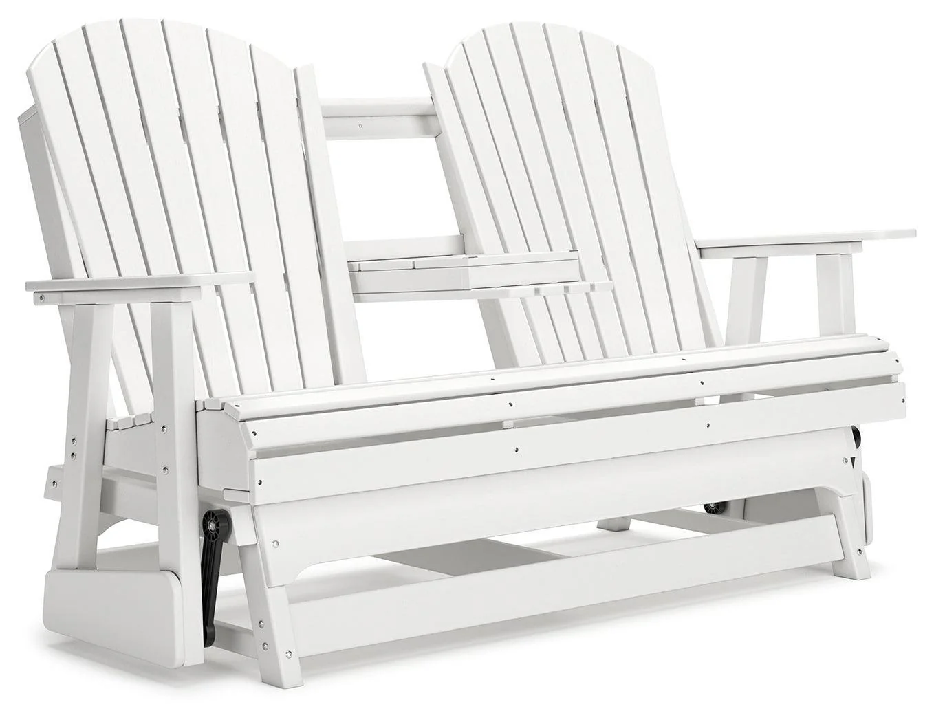 Hyland Wave White Outdoor Glider Loveseat - Image 3