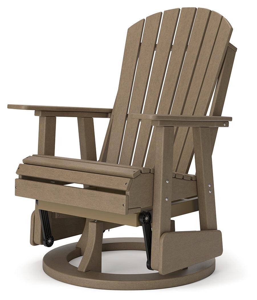 Hyland Wave Driftwood Outdoor Swivel Glider Chair - Image 3