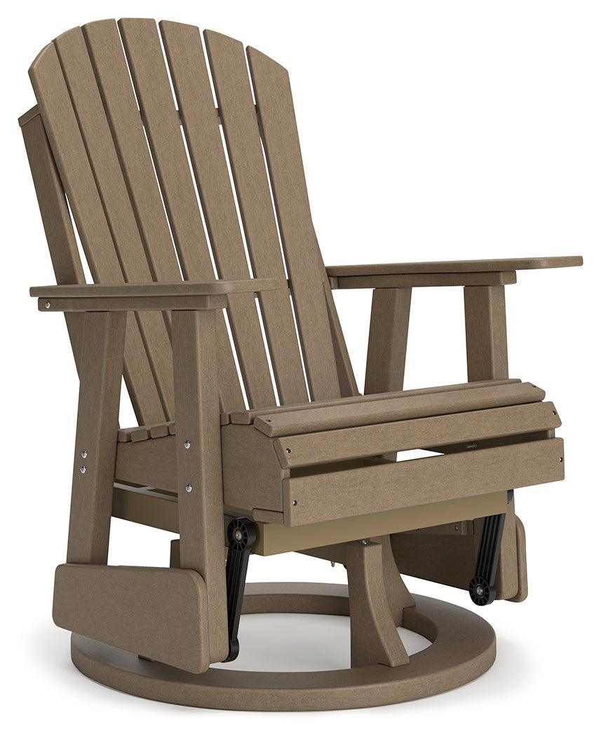Hyland Wave Driftwood Outdoor Swivel Glider Chair - Image 2