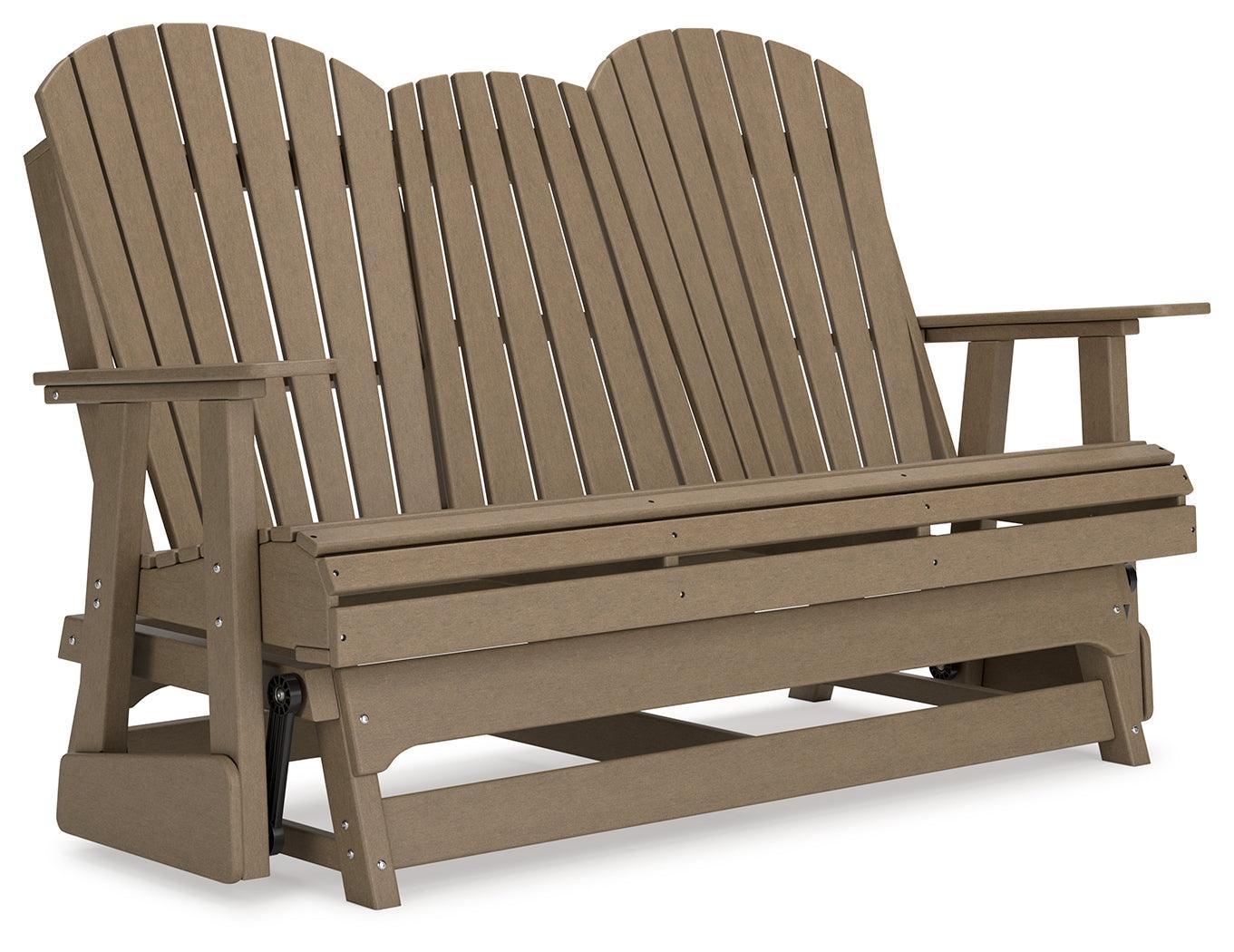 Hyland Wave Driftwood Outdoor Glider Loveseat - Image 2