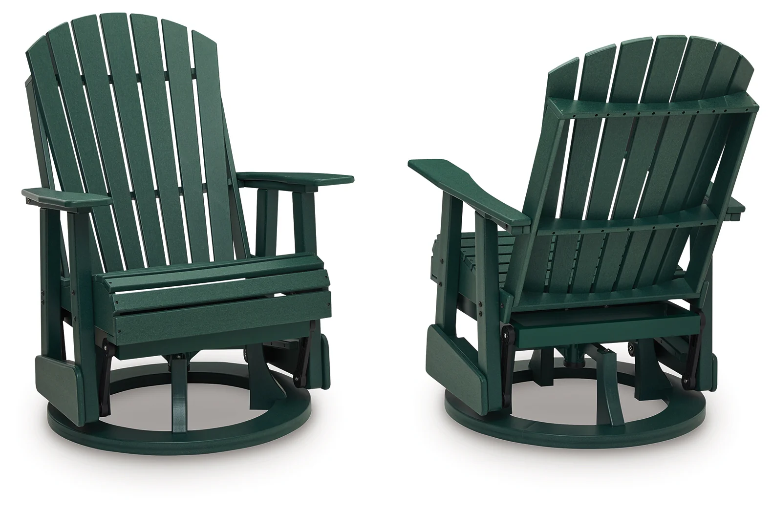 Shell Beach Green Outdoor Swivel Glider Chair - Image 2