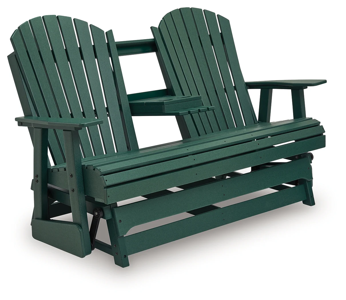 Shell Beach Green Outdoor Loveseat Glider - Image 3