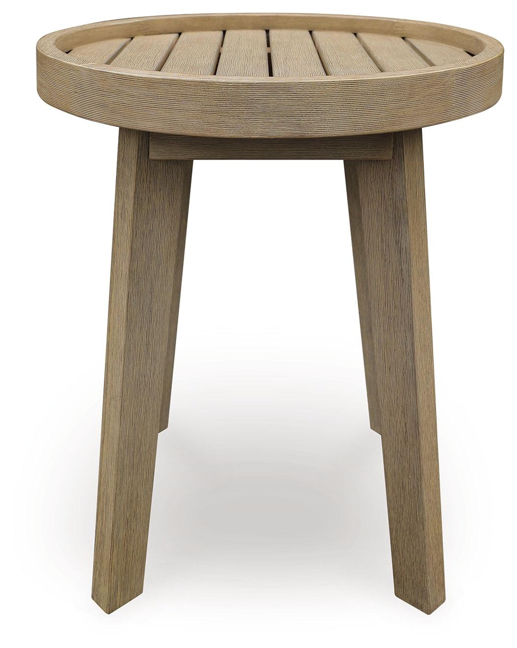 Marina Sun Beige Outdoor End Table - Image 2