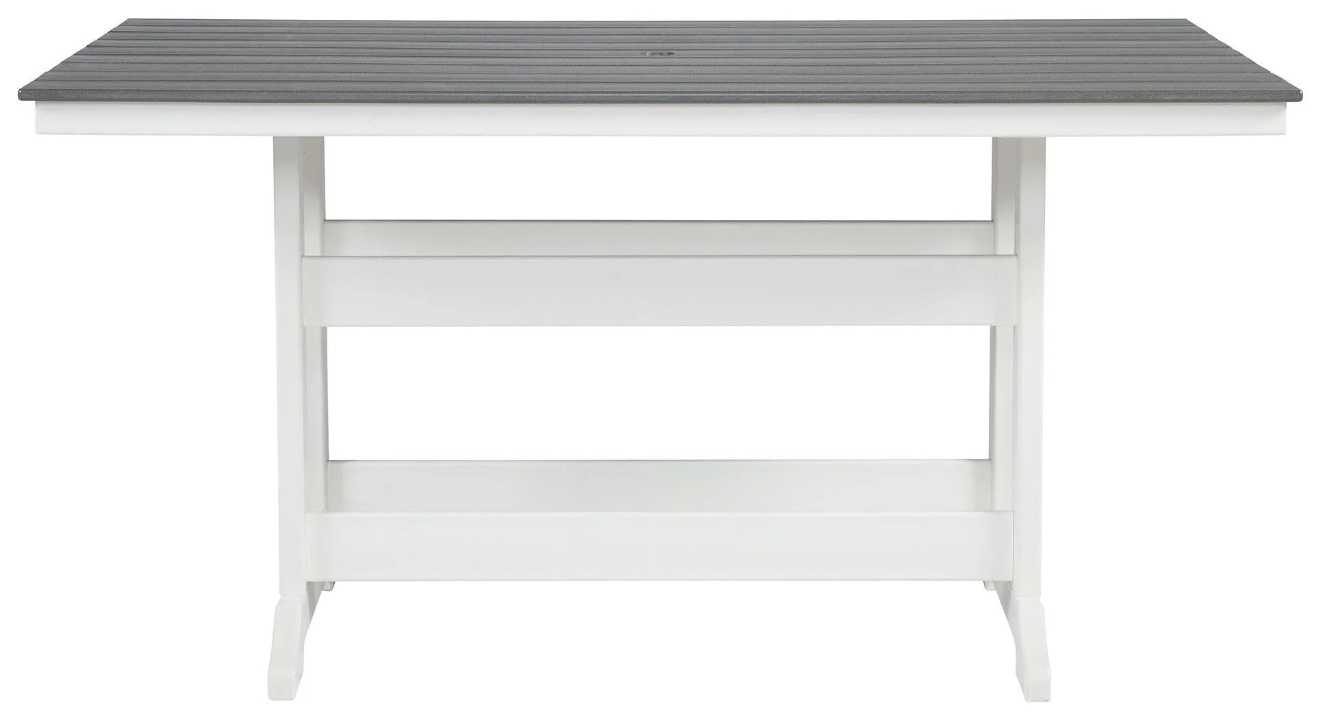 Transville Gray White Outdoor Counter Height Dining Table
