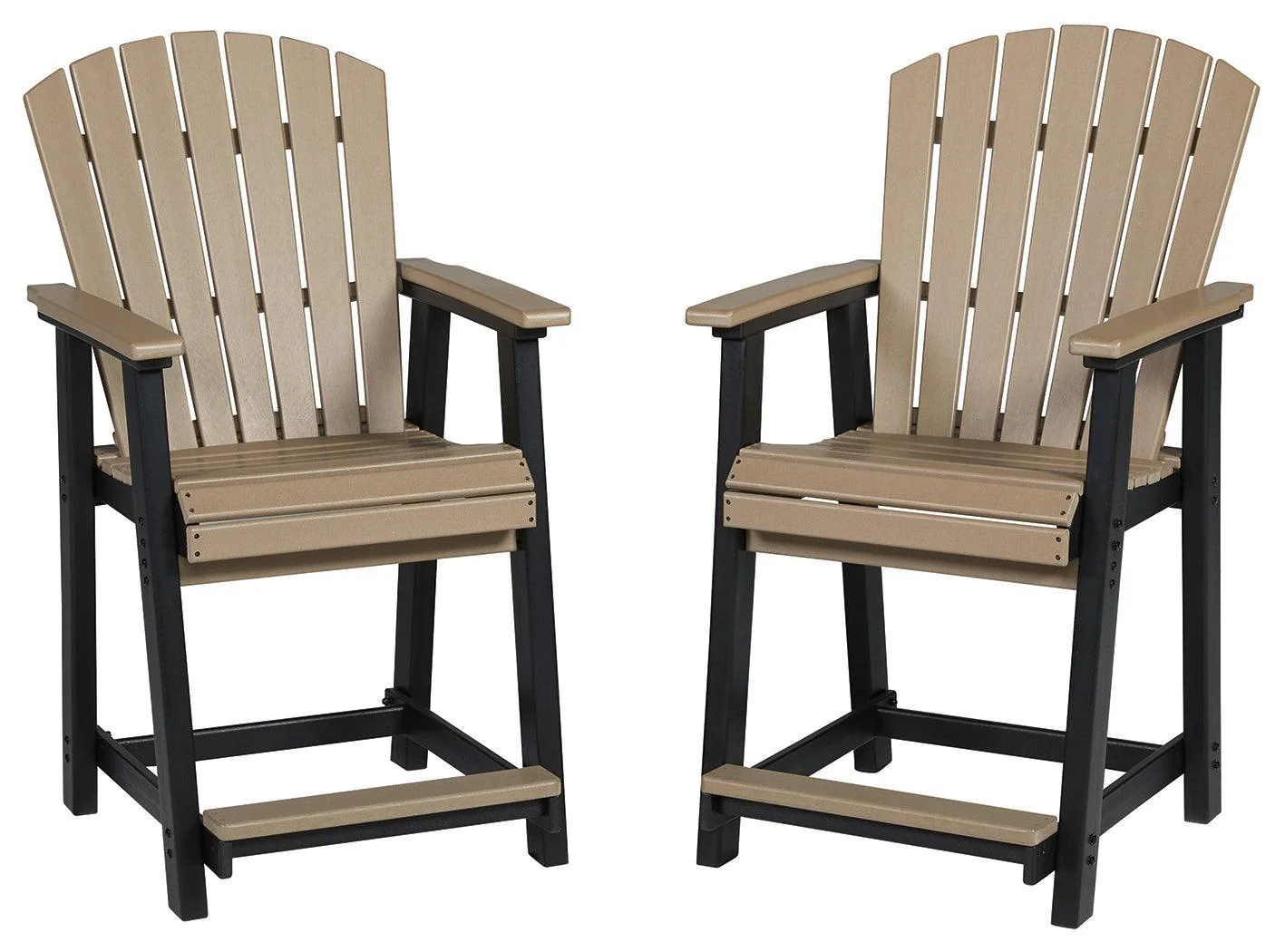 Fairen Trail Black Driftwood Outdoor Counter Height Bar Stool (Set of 2) - Image 2