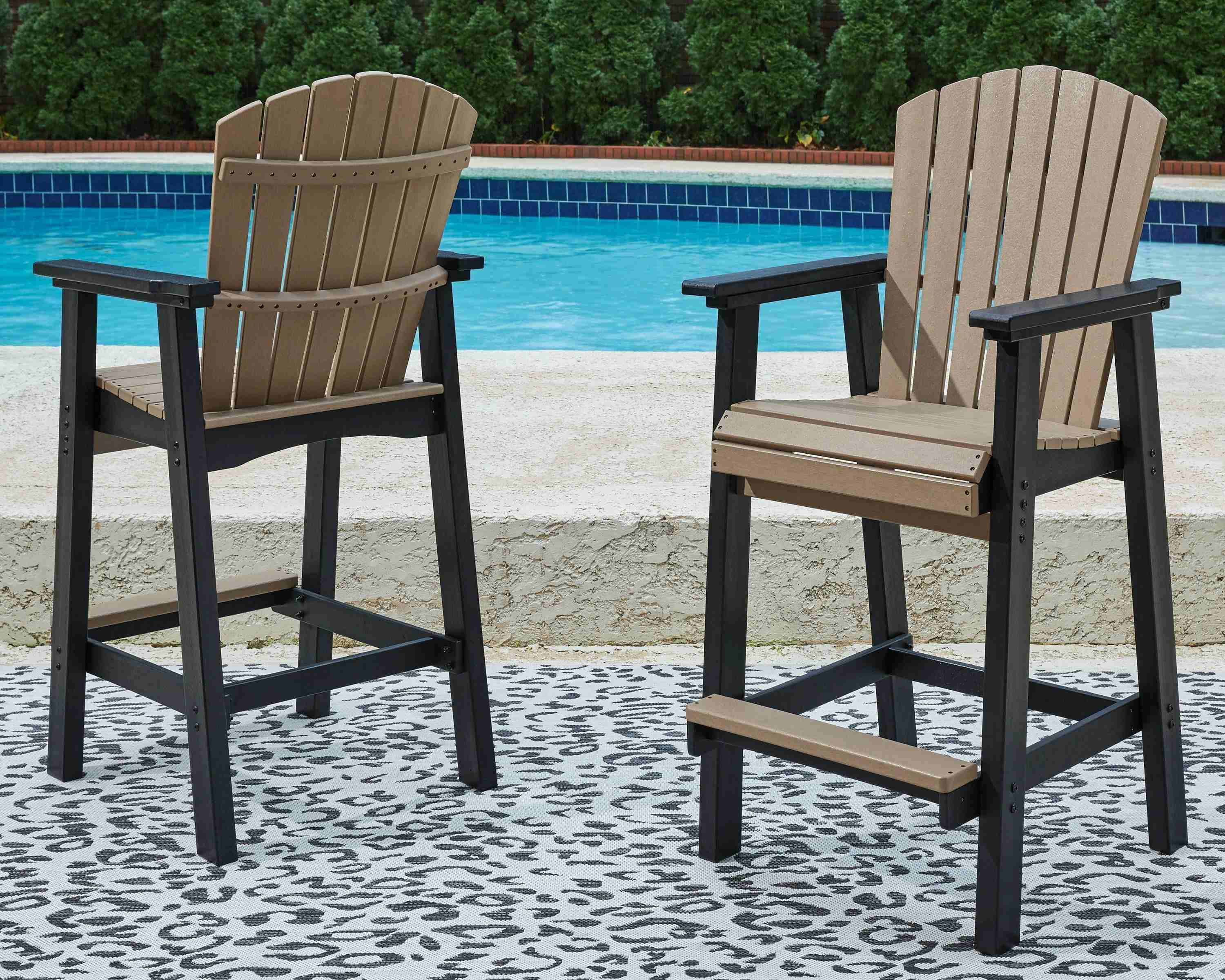 Fairen Trail Black Driftwood Barstool (Set of 2) - Image 3