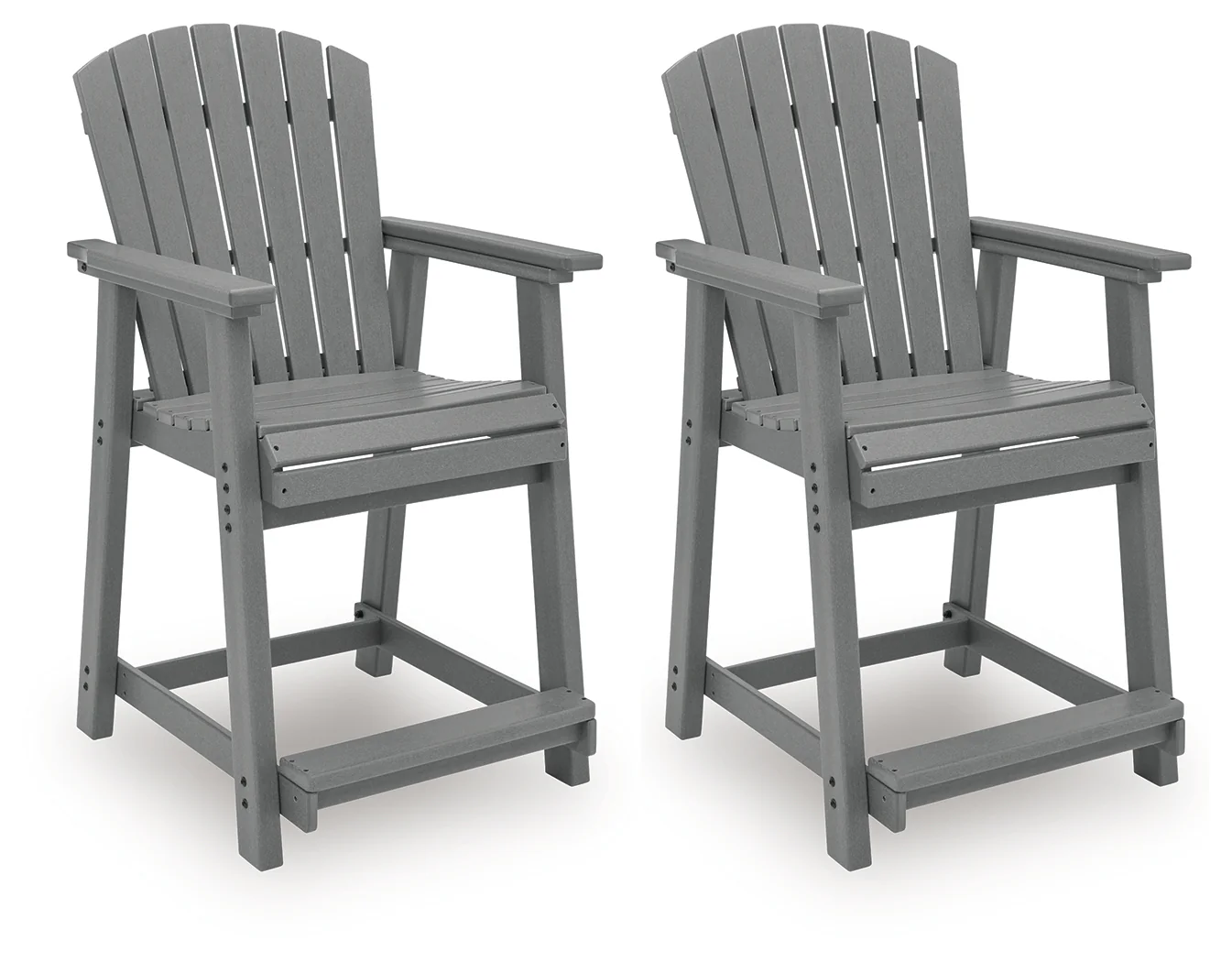 Sanctuary Beach Dark Gray Outdoor Counter Height Bar Stool (Set of 2) - Image 2
