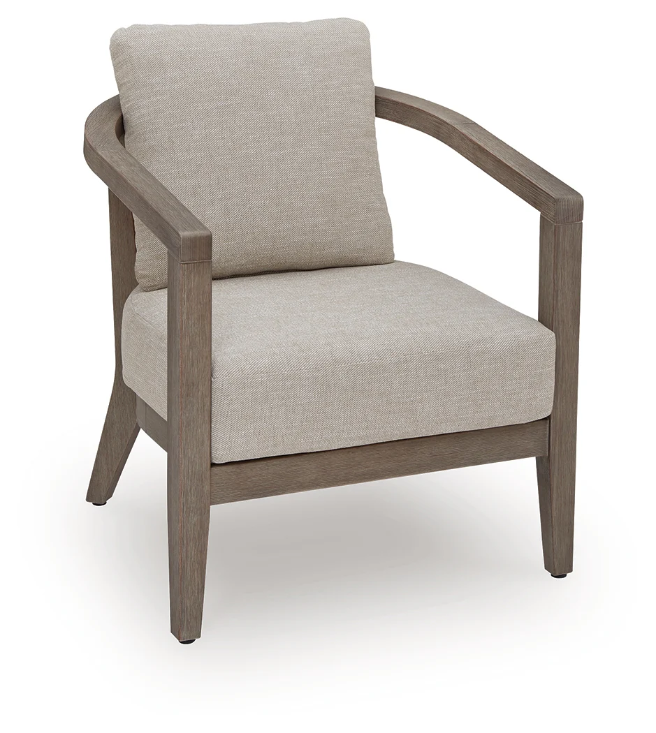 Joy Lagoon Beige Outdoor Chairs with Cushions/Table (Set of 3) - Image 3